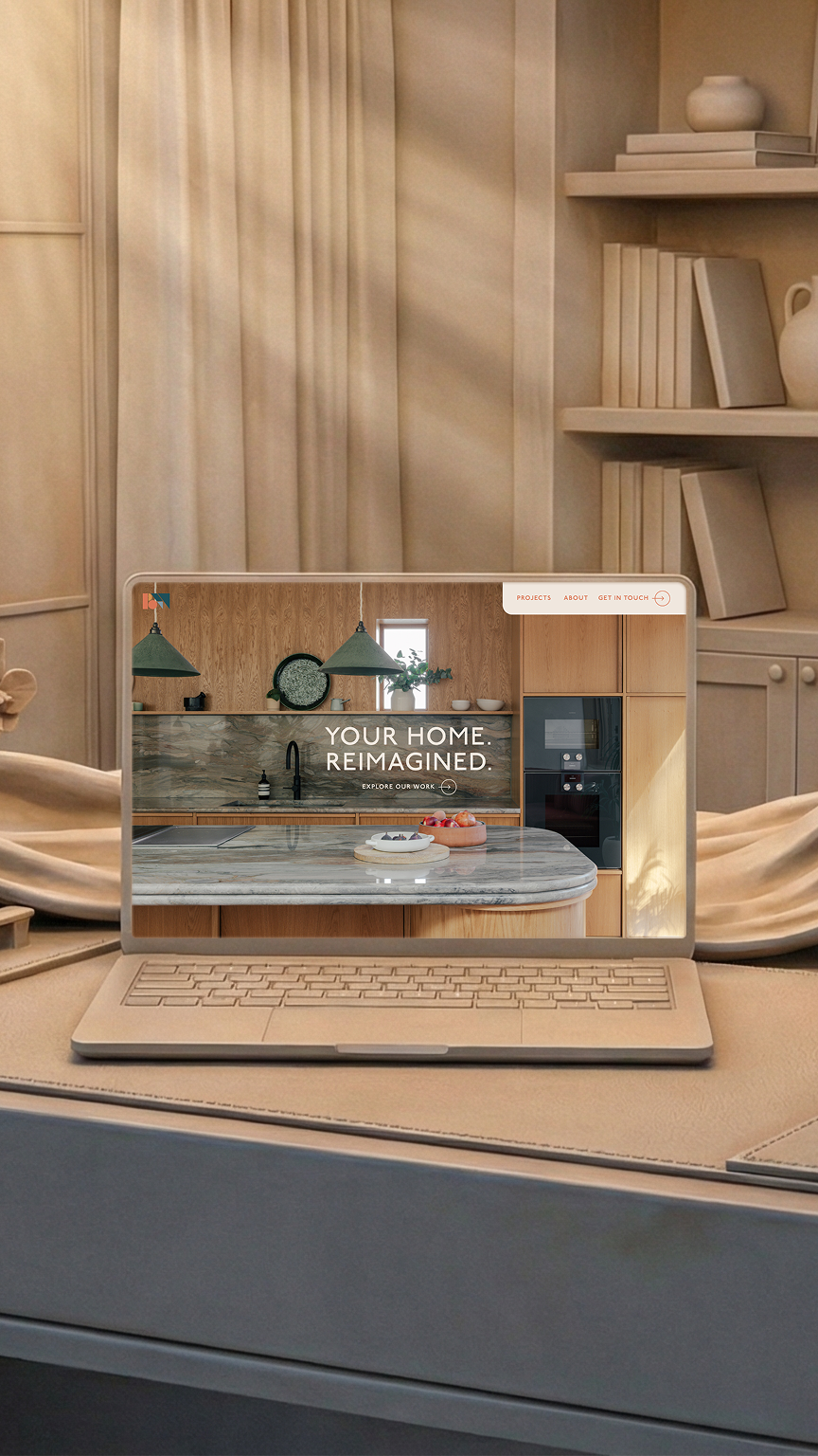 A bespoke Webflow website for Benjamin Wilkes featuring their signature vibrant branding and a dynamic hero gallery for a London architecture studio by Good Launch.